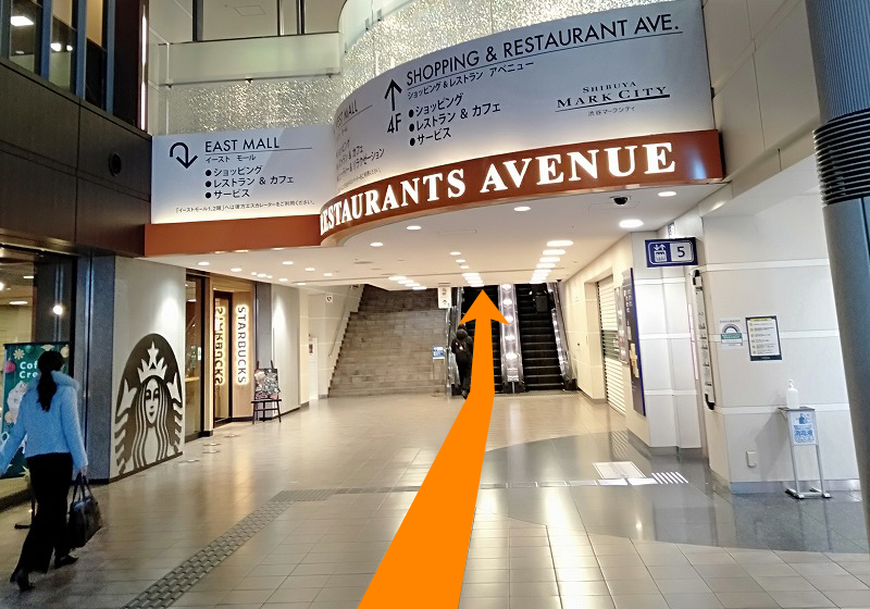 須賀質店渋谷営業所への道のり　マークシティ3階