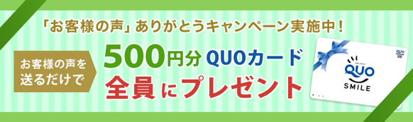 「お客様の声」ありがとうキャンペーン